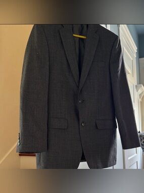 Calvin Klein - Blazer, 100% Wool, dark Gray/charcoal. Size 38R